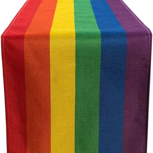 LGBT Gay Pride Day Rainbow Table Runner
