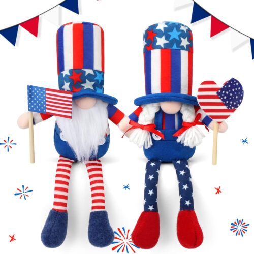 Independence Day American Figurine Ornament Gift Home Tiered Tray Decor