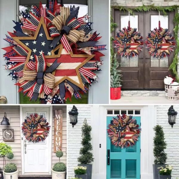 4th of July Wreaths for Front Door Memorial Day Wreaths for Front Door 2