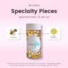 Yellow Gold Sprinkles With Bees And Honeycomb Wafer Papers