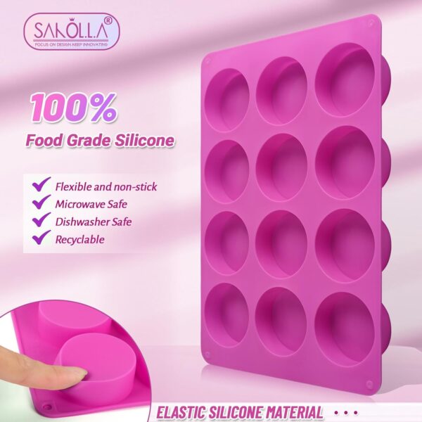 Oreo Molds Silicone Chocolate Covered Cookie Molds 3 PCS 12-Cavity 5