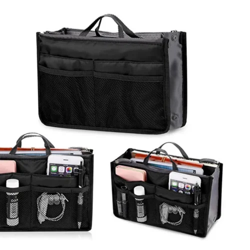 2 Women's Travel Handbag Organizer Insert-Multi-Pocket Purse Liner, Tote Organizer