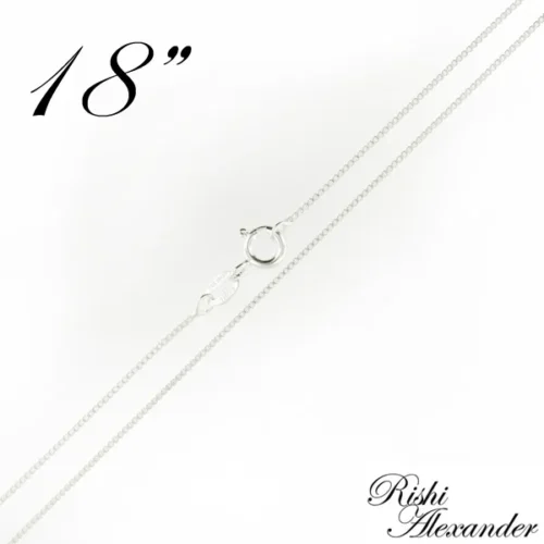 2 Sterling Silver BOX Chain Necklace 015 Gauge Stamped 925 Italy