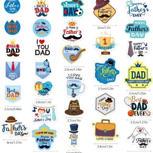 Father's Day Foam Sticker Shapes Happy Fathers Day Stickers