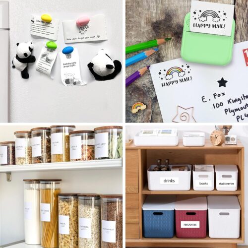 Mini Pocket Printer for iPhone Thermal Printer with 10 Rolls Thermal Paper for Journal