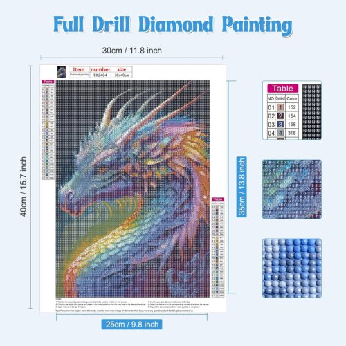 Dragon Diamond Art Kits for Adults, 5D Dragon Diamond Art Kits for Adults