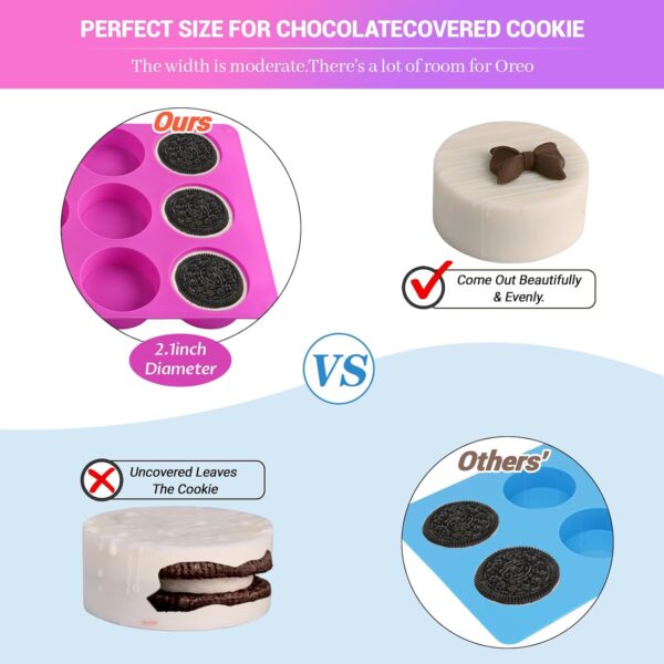 Oreo Molds Silicone Chocolate Covered Cookie Molds 3 PCS 12-Cavity 3