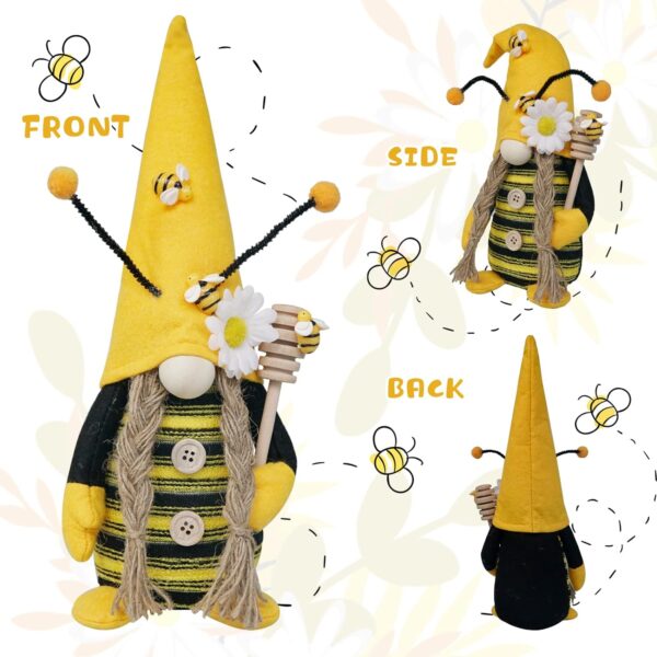 Mr and Mrs Honeybee Gnomes Plush Tomte Elf World Bee Day Decor 2
