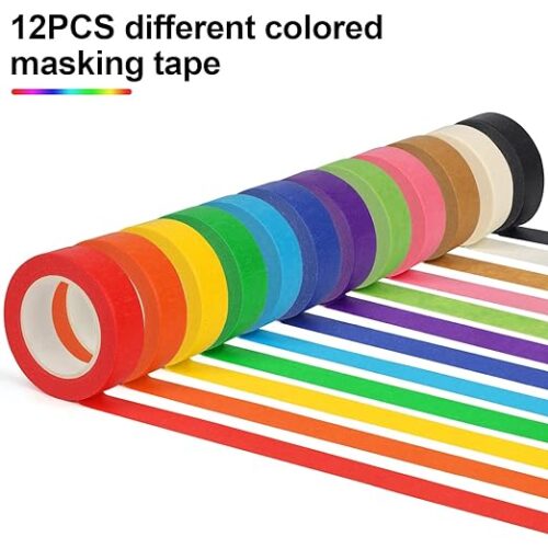 1 Colored Masking Tape, Kids Art Supplies Colored Tape