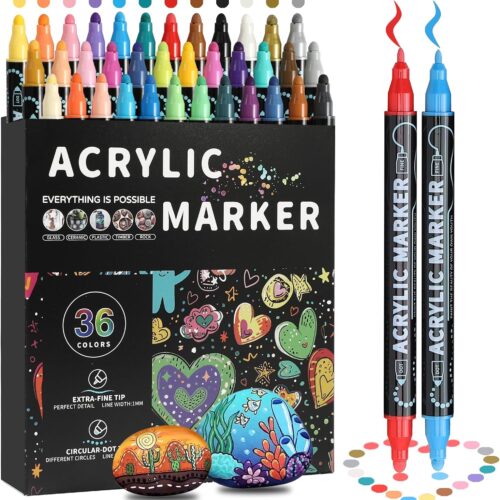 Premium Acrylic Markers for Wood,Rock Painting