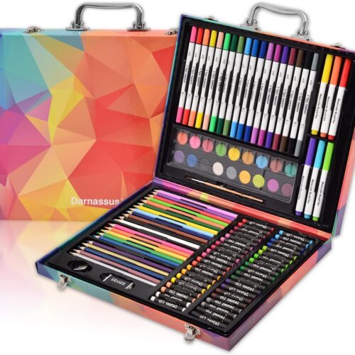 1 Deluxe Professional Color Set, Art Kit for Kids and Adult, With Compact Portable Case