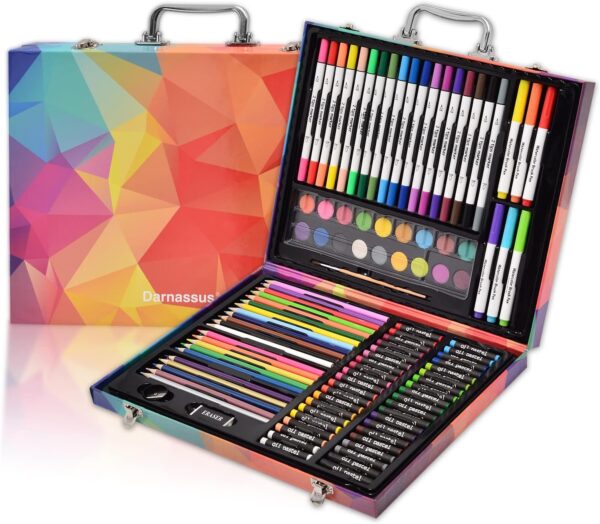 Deluxe Professional Color Set, Art Kit for Kids and Adult, With Compact Portable Case 1