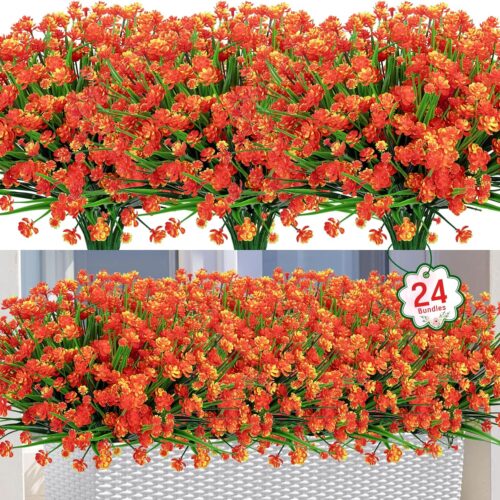 1 Plants Artificial Greenery for Spring Summer Indoor Outdoor Garden Window Box Kitchen Home Decor