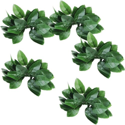 1 Artificial Green Leaves Rose Leaves Bulk Silk Artificial Greenery Fake Rose Flower Leaves