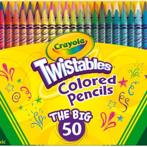 1 Twistables Colored Pencil Set (50ct), No Sharpen Colored Pencils For Kids