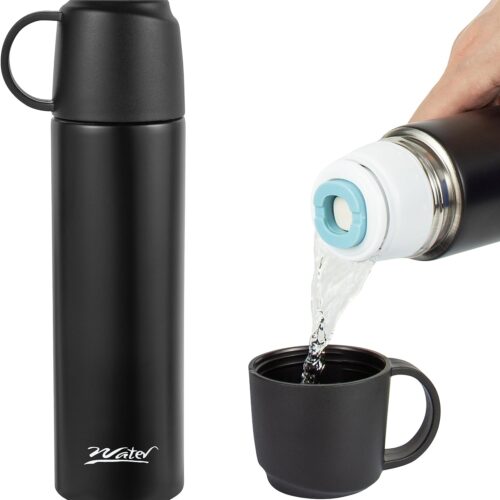 1 Vacuum Flask Thermos For Hot Drinks With Handle