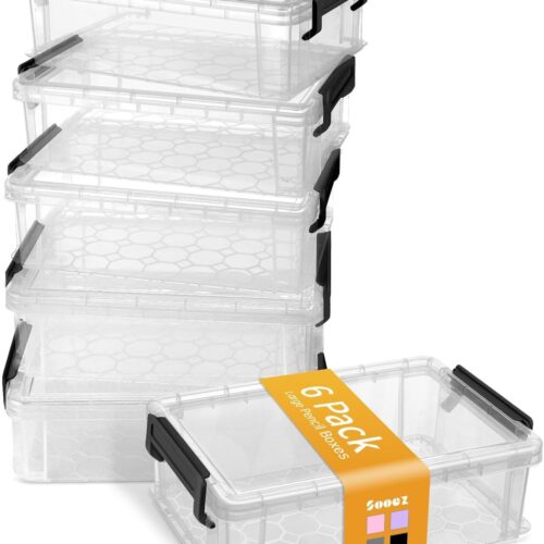 1 Clear Marker Organizer Plastic Containers with Lid