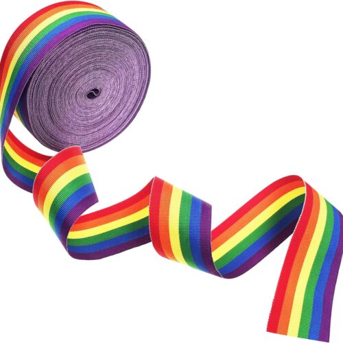 1 21.87 yards of Gay Pride Ribbon with Rainbow Stripes for Art Crafts and Pride Decoration