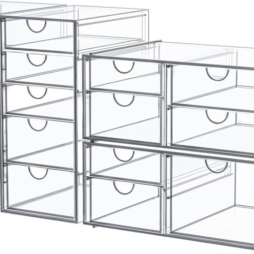 1 4 Pcs Desktop Office Supplies, Desk Organizers, Clear Desk Accessories