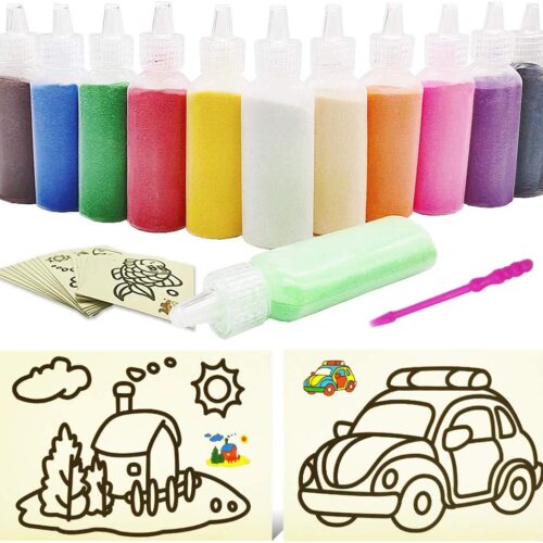 1 Color Art Sand kit Scenic Sand with 20 Sheets