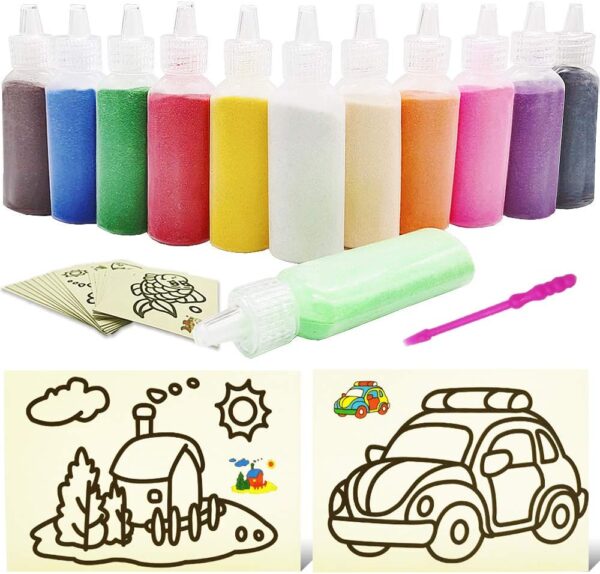 Color Art Sand kit Scenic Sand with 20 Sheets 1
