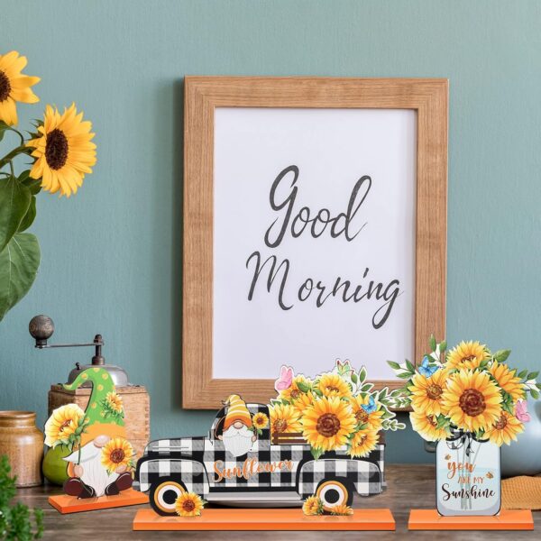 Sunflower Table Sign Sunflower Wooden Table 1