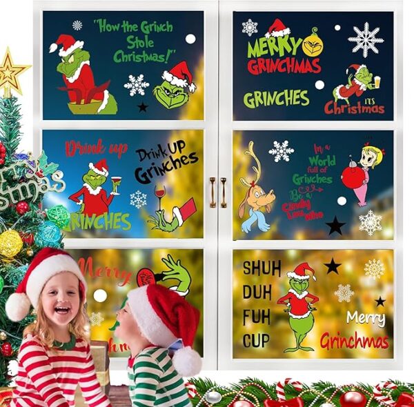 Delightful Christmas Double Window Clings Decorations 1