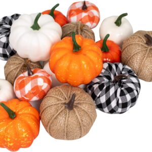 Fall Decor Assorted Sizes Artificial Pumpkins