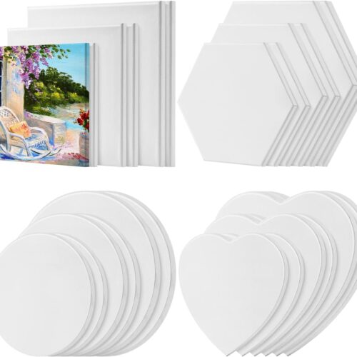 1 Heart Canvas Board Art Painting Supplies - Assorted
