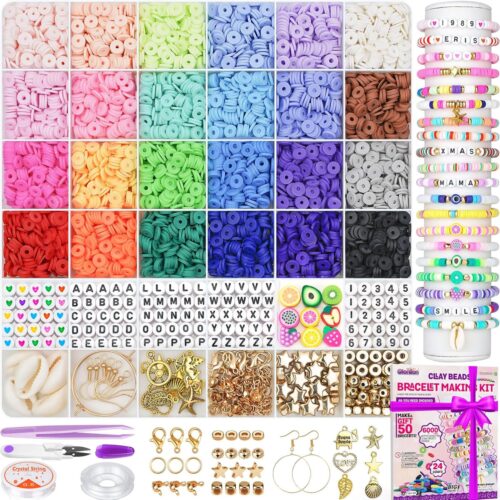 24 Colors Flat Preppy Beads for Friendship Bracelets