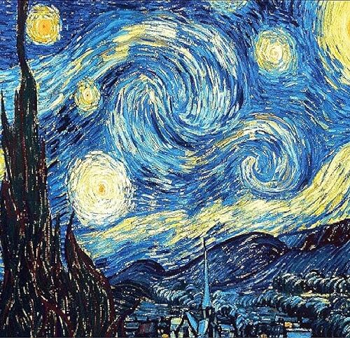 1 The NIHO-JIUMA Van Gogh Starry Night Diamond Painting Kits are a perfect gift for adults, measuring 30x40cm/12x16 inches, and include 5D diamond art.