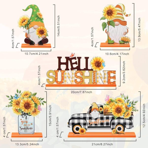 Sunflower Table Sign Sunflower Wooden Table 4