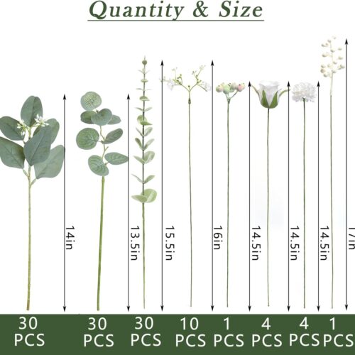 Bulk Faux Silver Dollar Eucalyptus Leaves Branches for Wedding Party DIY Bouquets Floral Arrangement Home Decor
