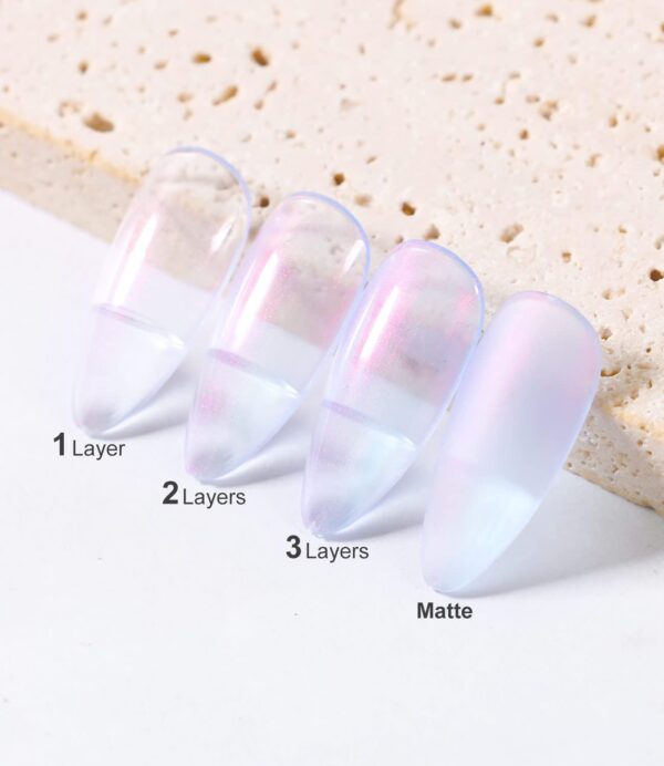 Jelly Glass UV Led Gel Polish Natural Girly Colors Pearl Blue Translucent Cruelty-Free Nail Lacquer 1