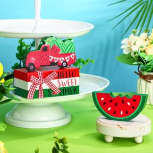Truck Summer Wooden Tiered Tray Decor Mini Wooden Decorative Books Stack