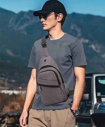 Sling Backpack Chest Daypack Crossbody Backpack for Travel Sports Running Hiking