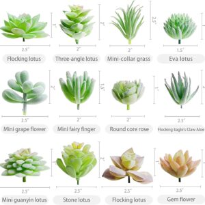 Artificial Succulents Mini Fake Plants Unpotted Faux Succulent for Craft