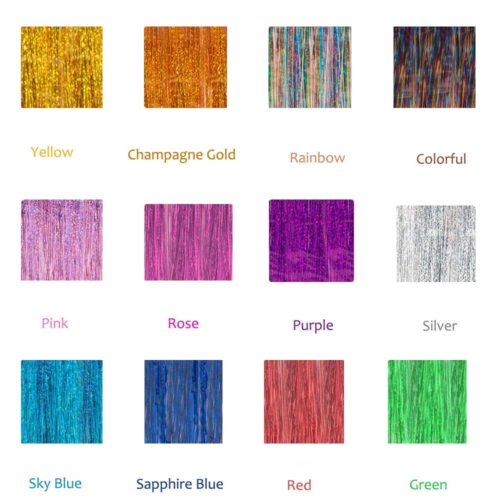 Hair Tinsel Extensions Colord Party Highlights Glitter Hair Extensions Multi-Colors Hair Tinsel Kit
