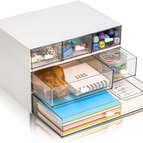 Clear Plastic Office Supplies Jewelry Storage Case