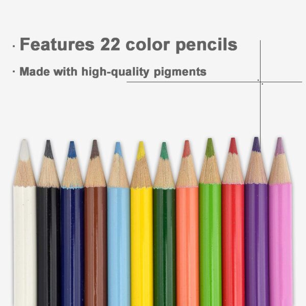 Deluxe Professional Color Set, Art Kit for Kids and Adult, With Compact Portable Case 3