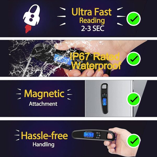 Instant Read Meat Thermometer for Kitchen Cooking 5
