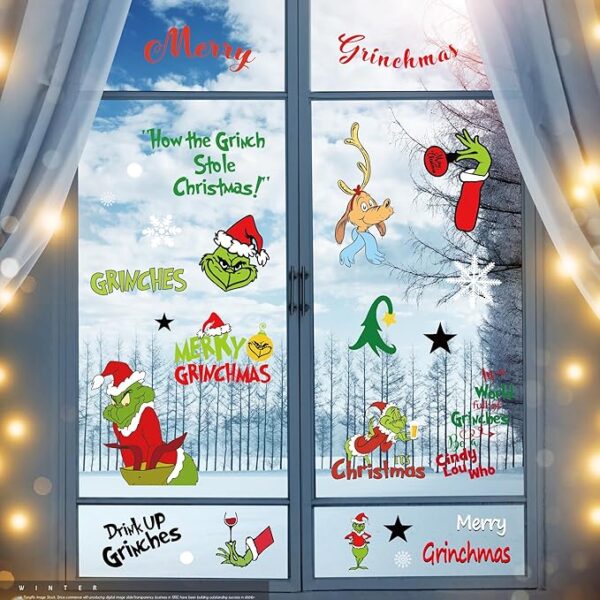 Delightful Christmas Double Window Clings Decorations 3