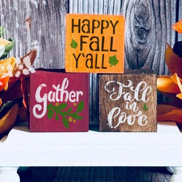 Fall Stencils for Painting on Wood 3 inch 3