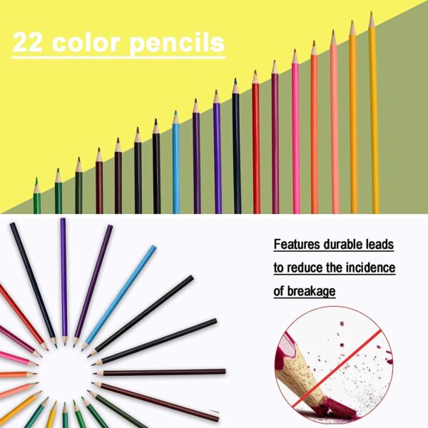Deluxe Professional Color Set, Art Kit for Kids and Adult, With Compact Portable Case 2