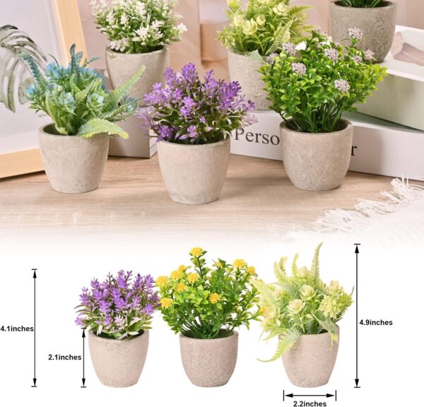 Potted Artificial Flowers Arrangement Home Decor 3