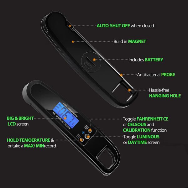 Instant Read Meat Thermometer for Kitchen Cooking 4