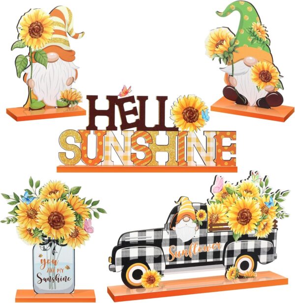 Sunflower Table Sign Sunflower Wooden Table 2