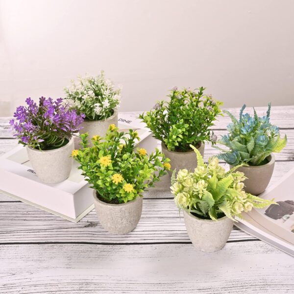 Potted Artificial Flowers Arrangement Home Decor 2