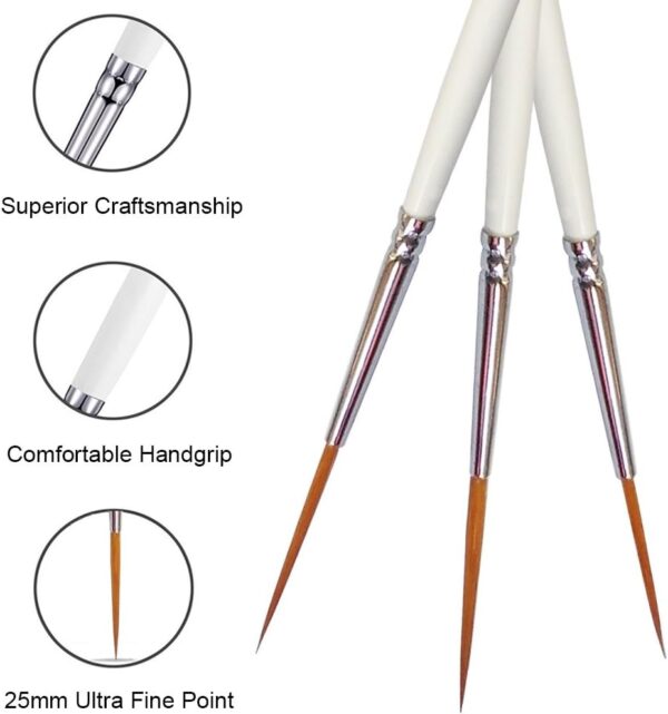 Detail Fine Paint Brushes Micro Mini Tiny Artist Paintbrush Set 2