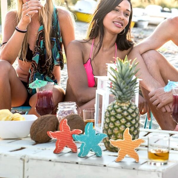 Ocean Beach Tiered Tray Decor Items Mini Summer Wooden Sign 3